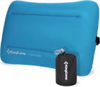 KingCamp Inflatable Pillow for Camping, Extra Large Camping Pillow, Portable Ergonomic Air Pillow with Removable Washable Memory Foam Cover for Camp, Hiking, Car, Beach, Travel
