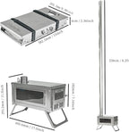 FireHiking Titanium Stove Camping Tent Burning Stove Foldable Ultralight