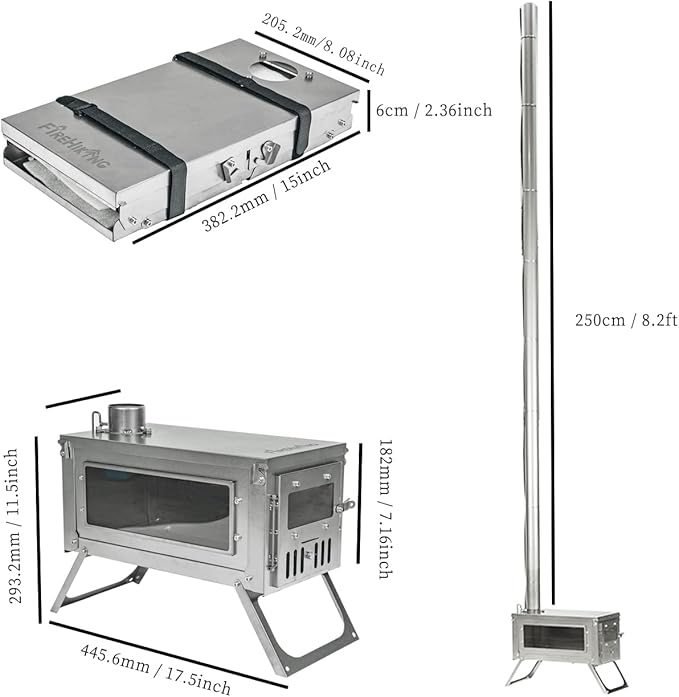 FireHiking Titanium Stove Camping Tent Burning Stove Foldable Ultralight