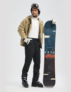 baleaf Men's Fleece Lined Hiking Cargo Pants Softshell Water Resistant Snow Thermal Pants Winter Insulate with Zipper Pocket