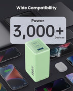 150W USB C Charger Block,GaN III Compact Foldable Wall Charger 3 Port Fast Charging Station,PD QC PPS Portable USB C Hub 100W Laptop Adapter for MacBook Pro/Air,iPad,iPhone 17/Pro,Galaxy S24,Dell etc