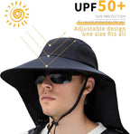 Sun Hat for Men Women with Neck Flap,UPF 50+ UV Protective Hiking Fishing Hats,Wide Brim Sun Hat for Women&Men