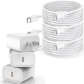 [Apple MFi Certified]Long iPhone Fast Charging Cable,3Pack 20W Phone Charger USB C Charger Block Plug+6Foot Type C to Lightning Cord for iPhone 14/Pro/Pro Max/Plus/13/12/11/XS/XR/X/SE2022/iPad/AirPods
