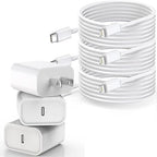 [Apple MFi Certified]Long iPhone Fast Charging Cable,3Pack 20W Phone Charger USB C Charger Block Plug+6Foot Type C to Lightning Cord for iPhone 14/Pro/Pro Max/Plus/13/12/11/XS/XR/X/SE2022/iPad/AirPods