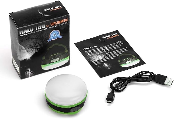 Supernova® Ultra Bright LED Lantern - Rechargeable and Portable Camping Light, Magnetic Hanging Tent Lantern for Emergency, Power Outages & Backpacking, Survival Gear with Retractable Hook (Green)