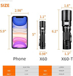 SuperFire Flashlights High Lumens Rechargeable, Powerful LED Pocket Flashlight with Clip, 2100 Lumens Waterproof Tactical Flash Light with Zoomable Focus, 5 Lighting Modes for Camping, Hiking, Working