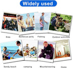 Folding Camping Stool Portable Outdoor Chair Use Height 14 inchs Fishing Chair Seat for Camping Fishing Hiking Gardening and Beach Maximum Weight Capacity 300 lbs (Blue)