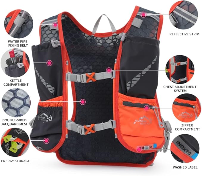 Running Hydration Vest for Men Women Water Backpack for Running 3L Running Hydration Pack for Trail Running Marathon Race Hiking
