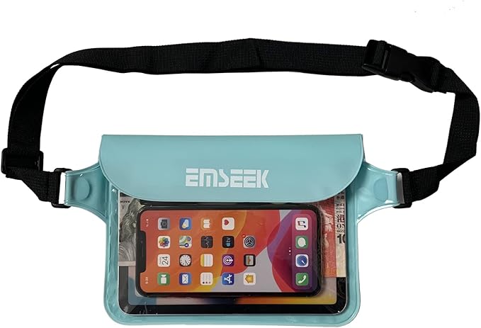 Waterproof Waist Pouch Dry Belt Bag Fanny Pack Keep Your Key Fob Wallet Kindle Phone Dry Perfect For Swim Surf Snorkel(Light Green)