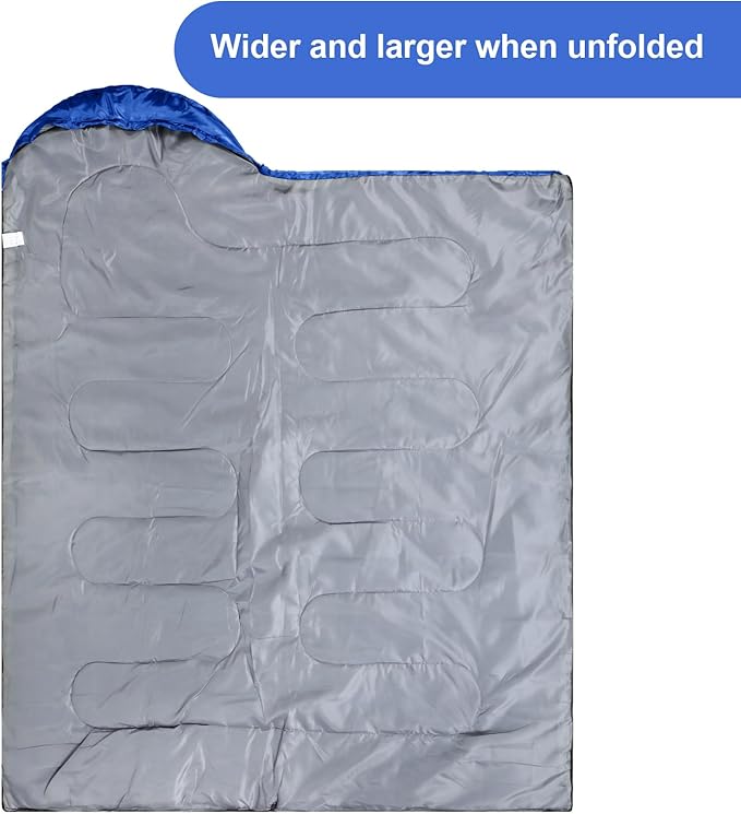 Tudomro 2 Pcs Camping Sleeping Bag for Adults, Lightweight Packable Waterproof Camping Gear Equipment to Keep Warm for Spring Summer Fall Indoor Outdoor Backpacking Hiking Travel