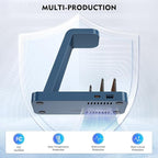 Wireless Charger for iPhone - 5 in 1 Charging Station for Multiple Devices Apple: Fast Wireless Charging Stand Dock for iPhone 17 16e 16 15 14 13 12 Pro Max Apple Watch Airpods(Blue)
