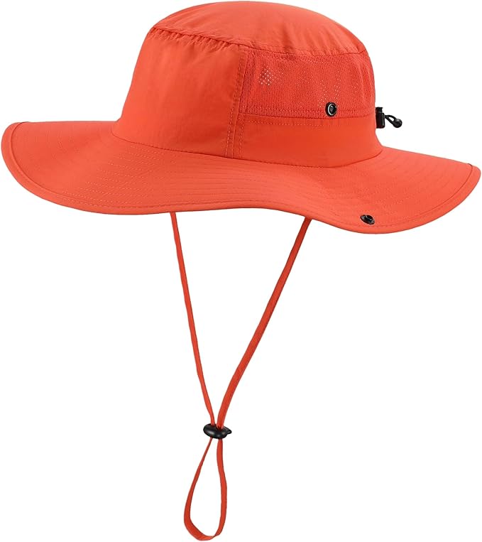 Home Prefer UPF50+ Mens Sun Hat Wide Brim Womens UV Protection Beach Bucket Hat for Fishing Hiking Snap Up Cowboy Hat