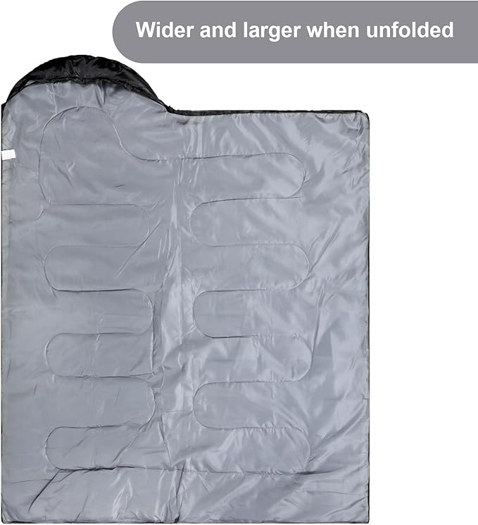 Tudomro 2 Pcs Camping Sleeping Bag for Adults, Lightweight Packable Waterproof Camping Gear Equipment to Keep Warm for Spring Summer Fall Indoor Outdoor Backpacking Hiking Travel