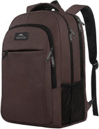 MATEIN Laptop Backpack, Extra Large TSA Friendly 17.3 Inch Travel Computer Backpack, Anti Theft Carry On Flight Approved Business Work College Backpack Bag for Men Women, Brown
