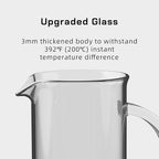 French Press Coffee Maker Stainless Steel Cold Brew Heat Resistant Glass Coffee & Tea Maker with 2 Filter (1000ml/34oz)