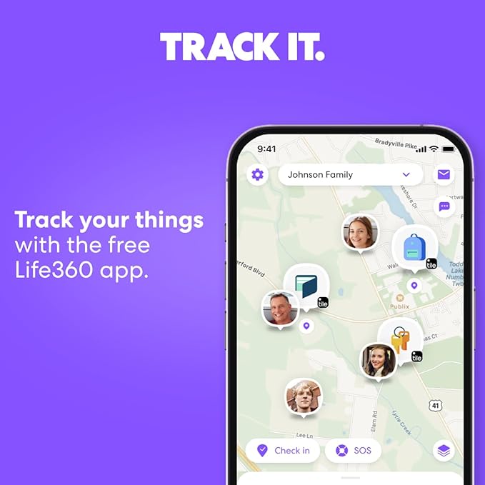 Tile by Life360 Slim - Wallet Finder, Bluetooth Tracker and Item Locator for Luggage Tags, Passports and More. Both iOS and Android Compatible. Phone Finder. 1-Pack (Black)
