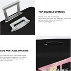 A Alphabet Design Custom Travel Luggage Cover Tag Set TSA Approved Vintage Letter Print Suitcase Protector Men Women (M 22-25 Inch Luggage)