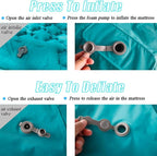 icepac Sleeping Pad Ultralight Inflatable Sleeping Pad for Camping，Built-in Pump, Ultimate for Camping, Hiking,Lightweight Inflatable Sleeping pad