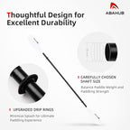 Abahub Kayak Paddle, 90.5 Inches Kayaking Oars for Boating, Canoeing with Free Paddle Leash, Aluminum Alloy Shaft Black/Blue/Green/Orange/Yellow Plastic Blades