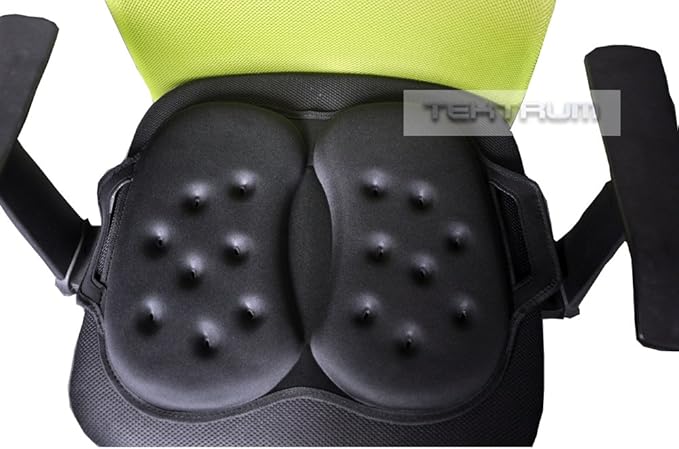 Tektrum Portable Foldable Cool Gel Orthopedic Seat Cushion with Handle for Travel, Airplane, Car, Home, Office, Chairs, - Relief for Tailbone, Sciatica, Back Pain, Prostate, Postnatal (TD-GS1205-BLK)