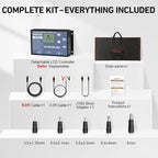 DOKIO 300W Portable Foldable Solar Panel Kit (19.3x37.4in, 15.2lb), with Separate Controller and Dual USB, Monocrystalline Charger for 12V Batteries, Power Stations, RV Camping Emergency Use