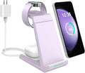Wireless Charger for Samsung - NANAMI 3 in 1 Charging Station for Multiple Devices,Fast Charger Stand Dock for Galaxy S25 S24 S23 Ultra S22 S21 S20 Z Flip Fold,Galaxy Watch 5/5 Pro/4/3,Galaxy Buds Pro