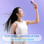 Mini Portable Fan 3 Pack, Cute Handheld Battery Operated Lightweight Small Personal Fans with 3 Speeds and USB Rechargeable Eyelash Fan for Stylish Girl Kids Women Men Office Outdoor Travel Camping
