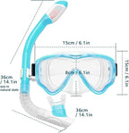 Snorkeling Set for Kids, Full Dry Snorkeling Mask Set for Adults, Anti-Fog Protection, Unisex,HD Panoramic View, Snorkeling Gear for Kids 4-14 Age