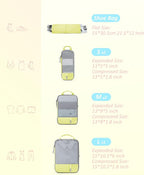 BAGSMART 6 Set /4 Set/2 Set Compression Packing Cubes for Travel, Lightweight Luggage Organizer Bags, Durable Space Saver Bags Travel Essentials