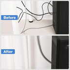JOTO 1 Pack Cable Management Sleeve, 26 Feet Cord Organizer System with Zipper for TV Computer Office Home Entertainment, Flexible Cable Sleeve Wrap Cover Wire Hider System -Grey