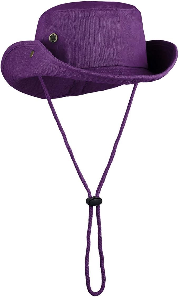 Wide Brim Hiking Fishing Safari Boonie Bucket Hats 100% Cotton UV Sun Protection for Men Women Outdoor Activities