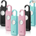 Tellegloww 6 Pcs Rechargeable Personal Safety Alarm for Women, 130db Personal Alarm Protection Keychains Loud Siren with LED Self Defense Keychain for Senior Mom Gift(Black,Pink,Blue,Snap)