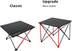 ROCK CLOUD Portable Camping Table Ultralight Aluminum Camp Table Folding Compact Beach Table for Camping Hiking Backpacking Outdoor Picnic, Reinforced Small