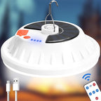 Solar Camping Light with Remote 6000LM, Rechargeable Hanging Light Portable LED for Home, Tent Canopy Lights Solar Camping Lanterns for Power Outages, Emergency, Hurricane