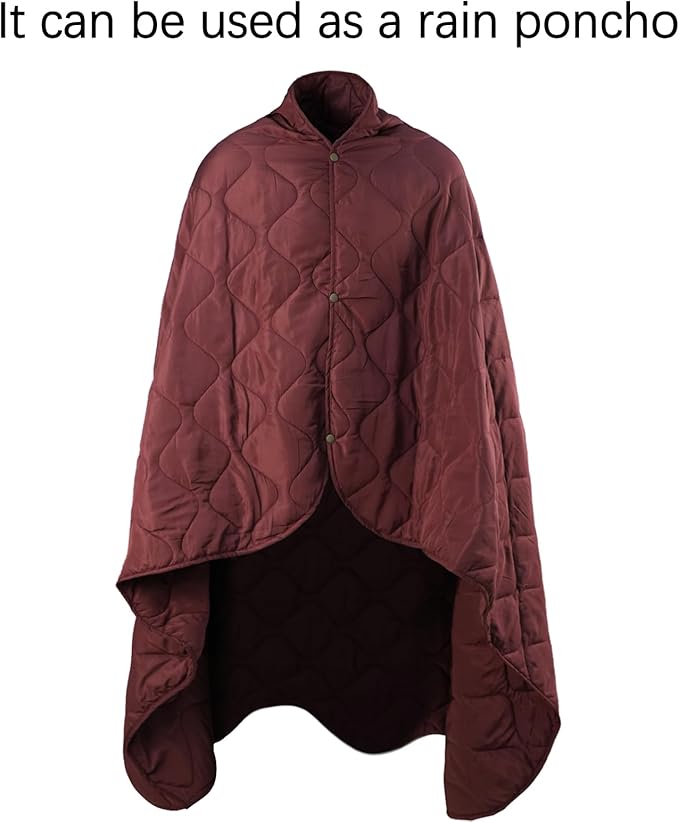 LOOGU Camo Blanket Waterproof Insulation Poncho Liner for Outdoor Camping, Hiking, Hunting, Survival, Backpacking, Picnicking