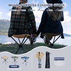 Lightweight Camping Stool 7075 Aluminum Small Folding Camping Portable Chair with Carry Bag Retractable Backpacking Stool for Travel Camping Hiking Fishing Garden Work Picnic BBQ Outdoor