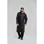 Portwest UH447 Waterproof Reversible Raincoat Hi Vis Reflective Long Safety Rain Jacket Yellow/Black, 3X-Large