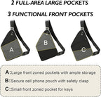 Anti Theft Crossbody Travel Bags for Women Men Cross Body Slim Sling Handbags with S Hook Antitheft