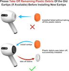 3 Pairs Replacement Ear Tips for AirPods Pro and 2nd Generation with Noise Reduction Hole, Silicone Ear Tips for AirPods Pro with Portable Storage Box and Fits in Charging Case (S/M/L, Orange)