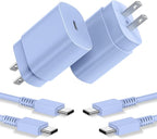 Cndons 2 Pack 25W PD USB C Wall Charger Super Fast Charging Block & 10ft Android Phone Charger Cable for Samsung Galaxy S23 S22 S21 S20 Plus Ultra, Note 20 10 9 8/ S10 9 8/ Pixel 6 5 4 Pro XL