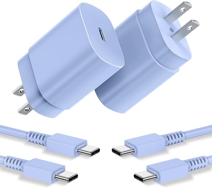 Cndons 2 Pack 25W PD USB C Wall Charger Super Fast Charging Block & 10ft Android Phone Charger Cable for Samsung Galaxy S23 S22 S21 S20 Plus Ultra, Note 20 10 9 8/ S10 9 8/ Pixel 6 5 4 Pro XL