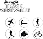 Travel Wrist Wallet Pouch With Zipper Pocket For Cash, Cards, Money. Made For Travel, Running, Walking & Hiking - Maui Black/Black