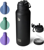 BOTTLE BOTTLE 40 oz sports water bottle stainless steel insulated water bottle with straw and pills holder