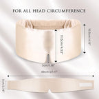 Mulberry Silk Sleep Mask – 100% Silk Sleep Masks for Women, Anti-Wrinkle, Light Blocking Eye Cover, Adjustable for Travel & Beauty (Champange)