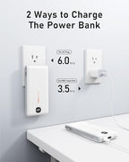 VEEKTOMX Portable Charger with Built in Cables 10000mAh, Power Bank for iPhone with Wall Plug, Travel Essential Fast Charging USB C Slim External Battery Pack for iPhone16/15/14, Samsung, iPad, etc