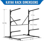 Kayak Rack for Outdoor Storage, Kayak Storage Rack, Adjustable Freestanding Kayak Rack Stand Holder for Paddleboard Surfboard for Indoor, Outdoor
