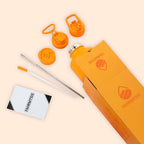 64 Oz Water Bottle with Straw Stainless Steel Sports Water Bottle with 3 Lids (Straw, Chug and Flip Lid) Leak Proof Metal Half Gallon Jug for Men & Women - Orange Fusion