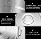 DOERDO Stainless Steel Camping Cook Pot with Lid and Folding Handle, 1.5L Camping Cookware Large Capacity Bento Pot for Outdoor Hiking Picnic