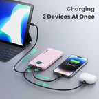 Portable Charger 10800mah,Ultra Slim 22.5W LCD Display Power Bank,Dual QC 4.0 PD USB C Fast Charging Battery Pack,3 Outputs Portable Phone Charger Compatible with iPhone Samsung Android Phone etc
