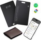Wallet Tracker Card for Apple & Android, Find My Credit Card Tracker for Wallet, Luggage, Passport, Rechargeable Tracking Card Works with Apple Find My & Google's Find Hub (Black, 1 Pack)
